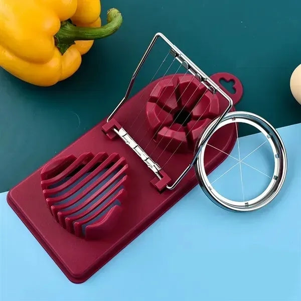 Stainless steel egg cutter two-in-one