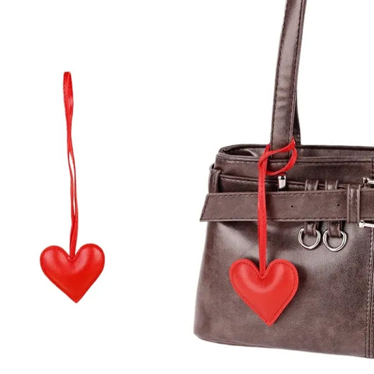 Leather Heart Bag Pendant