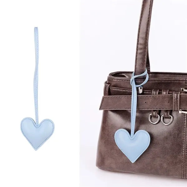 Leather Heart Bag Pendant