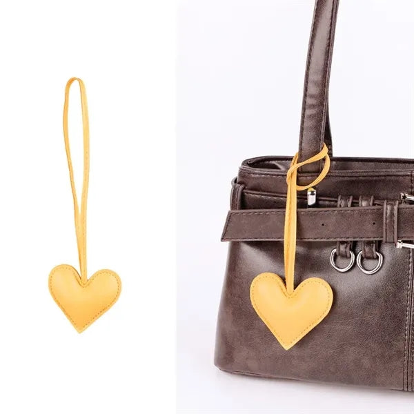 Leather Heart Bag Pendant