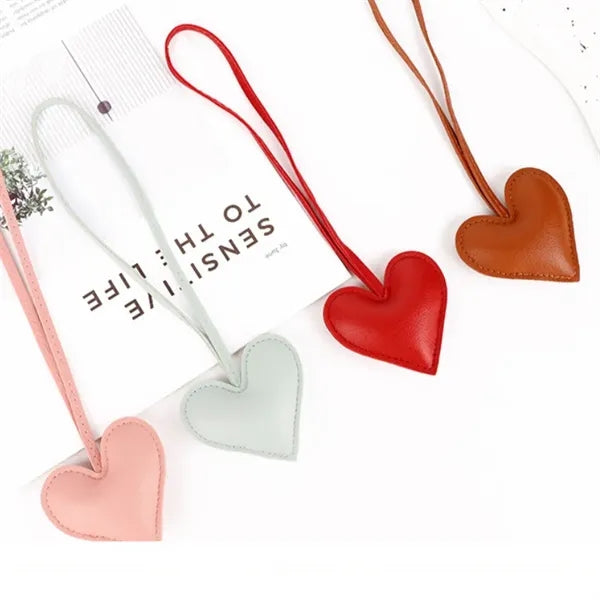 Leather Heart Bag Pendant