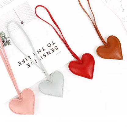Leather Heart Bag Pendant