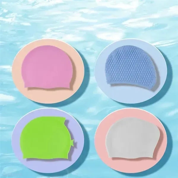 Adult silicone waterproof swimming cap