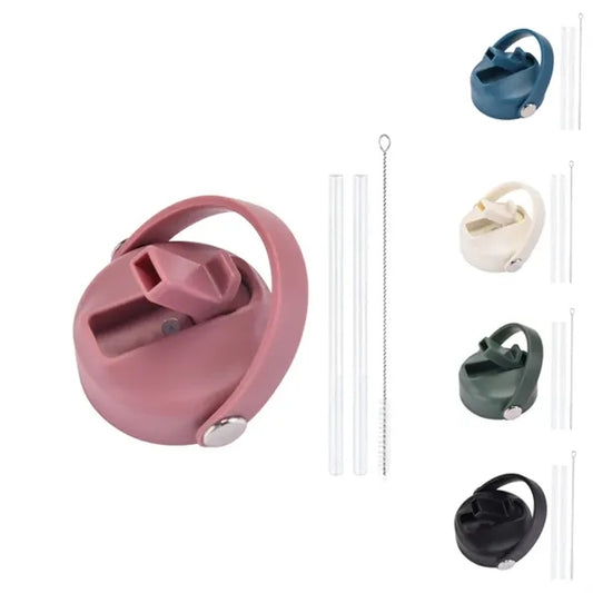 1L Large-Capacity Mug Lid With Straw