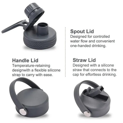 1L Large-Capacity Mug Lid With Straw
