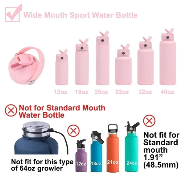 1L Large-Capacity Mug Lid With Straw