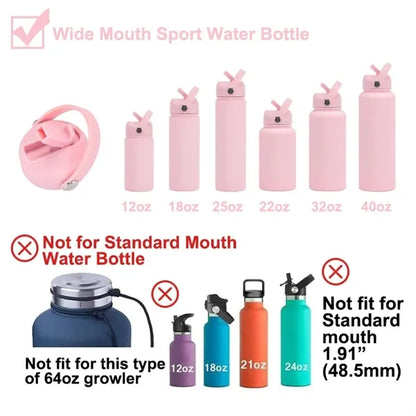 1L Large-Capacity Mug Lid With Straw