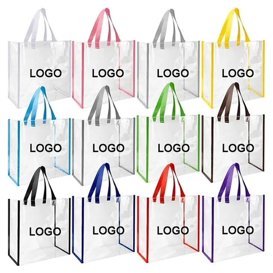 Portable PVC Stadium Approved Clear Tote Bag w/Handles