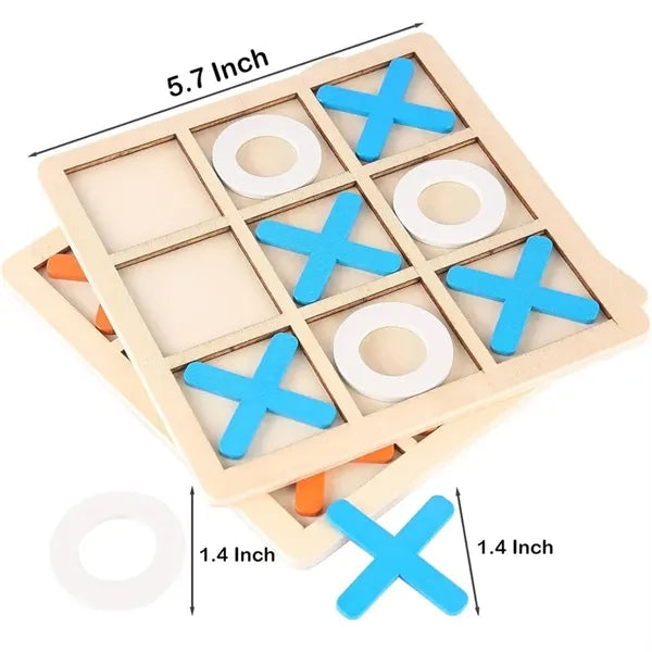 Wooden Tic Tac Toe Game Mini Board Game