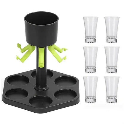 Creative 6 Shot Glass Dispenser and Holder