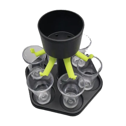 Creative 6 Shot Glass Dispenser and Holder