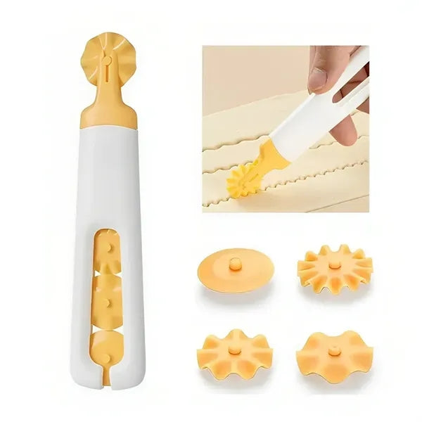 4-in-1 Pasta Cutter Wheel with Interchangeable Rollers