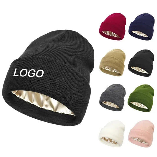 Satin Lined Winter Beanie Hats