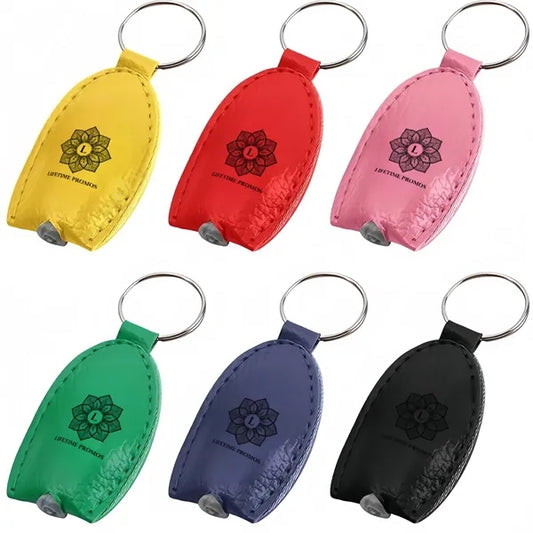 PU Leather LED Flashlight Keychain
