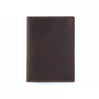 Top-Grain Cowhide Passport Card Holder Wallts