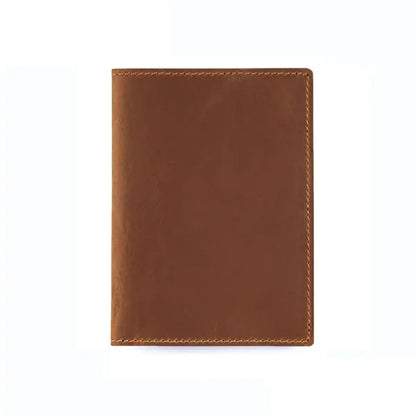 Top-Grain Cowhide Passport Card Holder Wallts