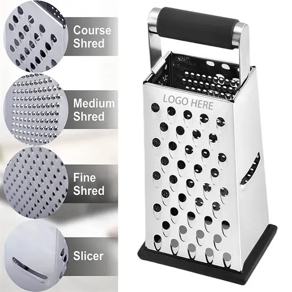 Stainless Steel Metal Box Grater w/Handle