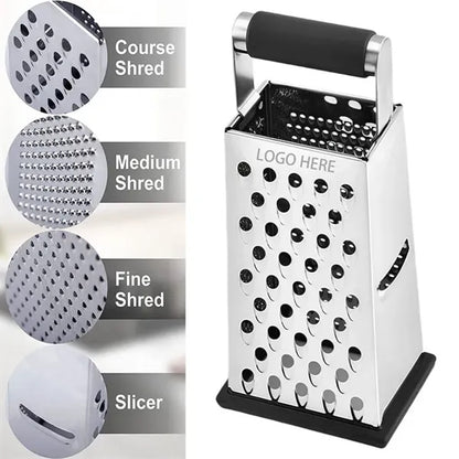 Stainless Steel Metal Box Grater w/Handle