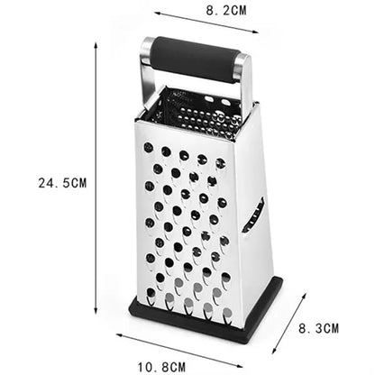 Stainless Steel Metal Box Grater w/Handle