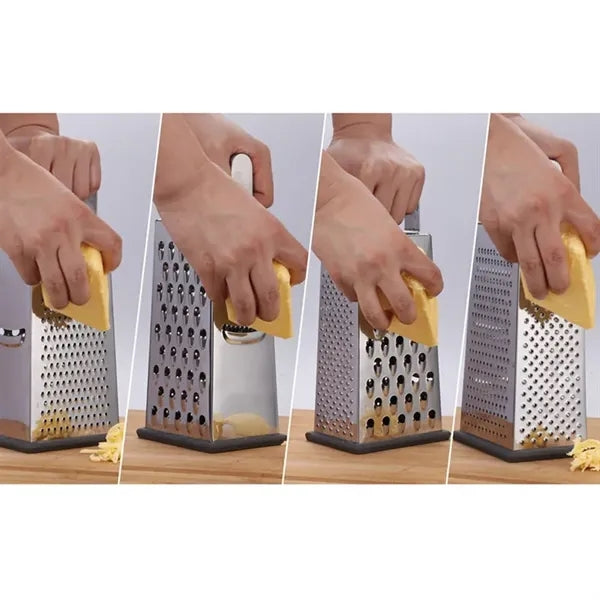 Stainless Steel Metal Box Grater w/Handle