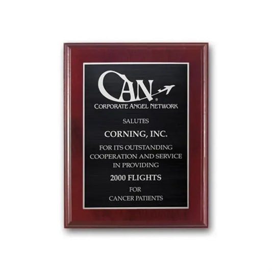 Etch/Antiqued Plaq - Mahogany