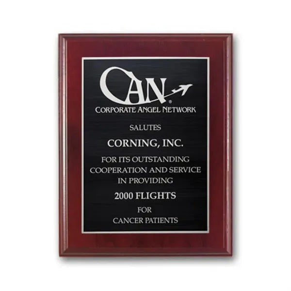Etch/Antiqued Plaq - Mahogany
