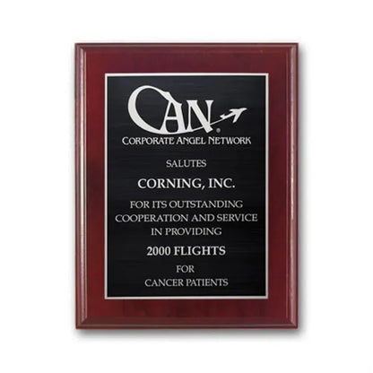 Etch/Antiqued Plaq - Mahogany
