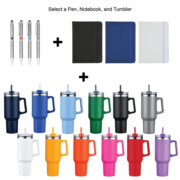 Marigold Tumbler Pen and Notebook Jotter Gift Set
