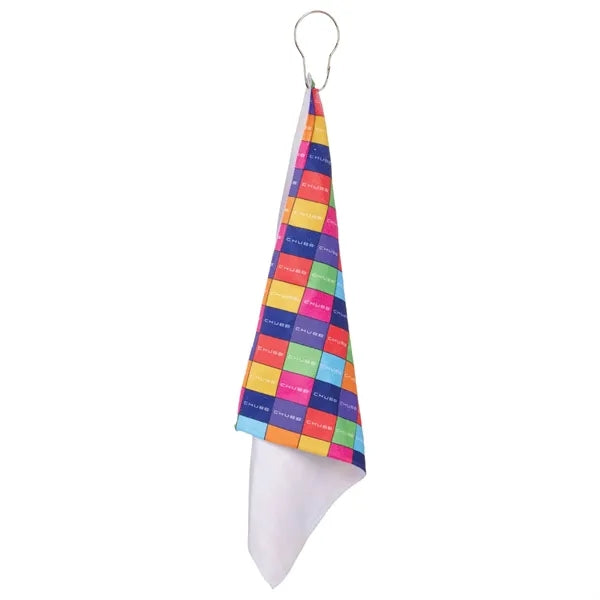 300 gsm Recycled RPET Golf Towel w/ 4CP Dye Sublimation