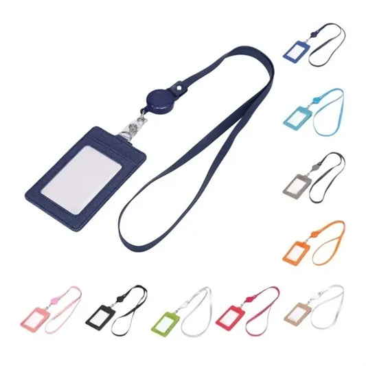Leather ID Badge Card Holde