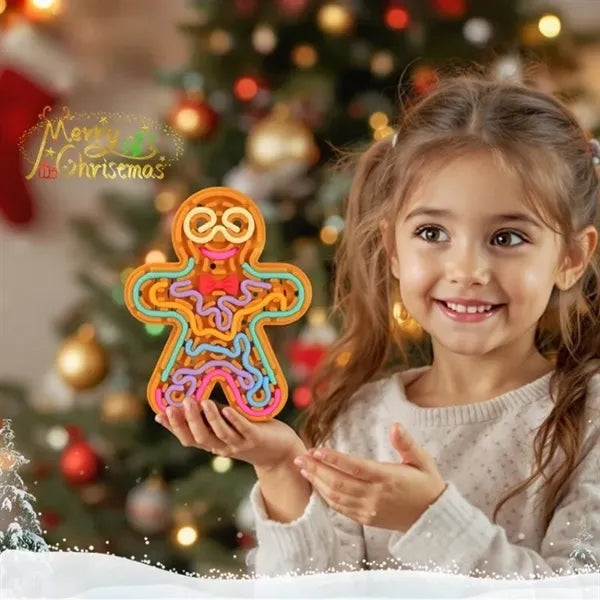 Stress Relief Maze Toys with  Gingerbread Man