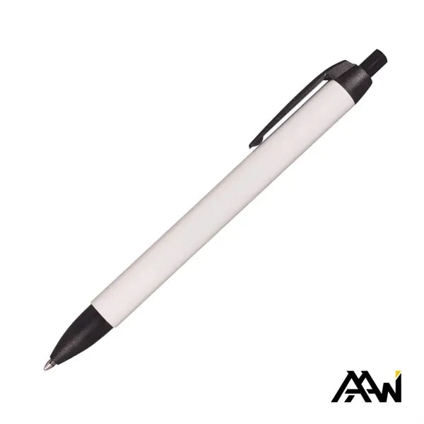 Widebody Pen w/Glossy White Barrel - Matte Colored Accent