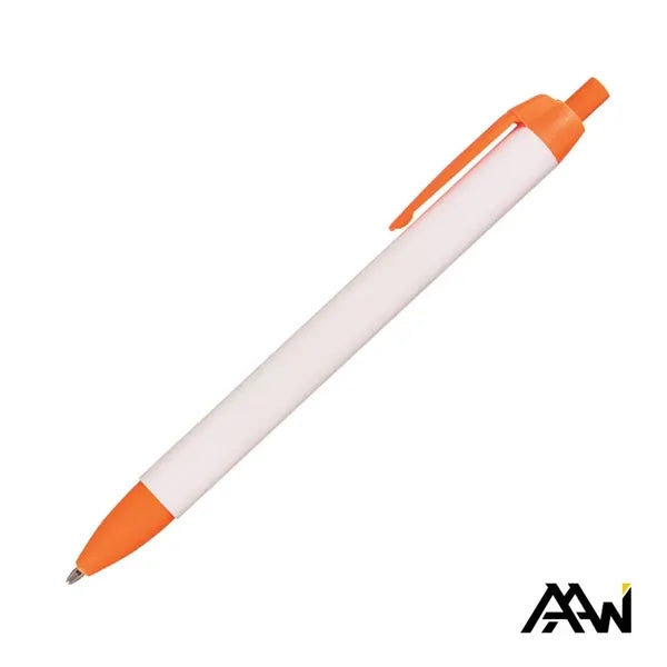 Widebody Pen w/Glossy White Barrel - Matte Colored Accent