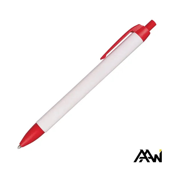 Widebody Pen w/Glossy White Barrel - Matte Colored Accent