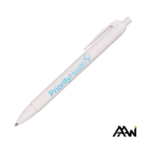 Widebody Pen w/Glossy White Barrel - Matte Colored Accent