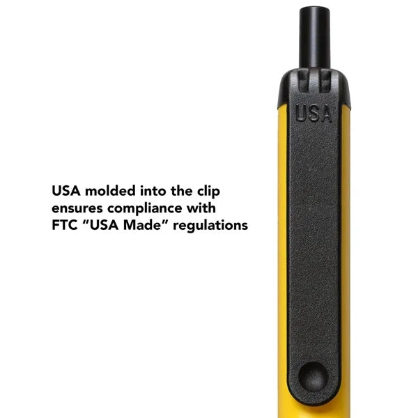 Value Slim Pen w/Glossy Colored Barrel - Matte Black Accent
