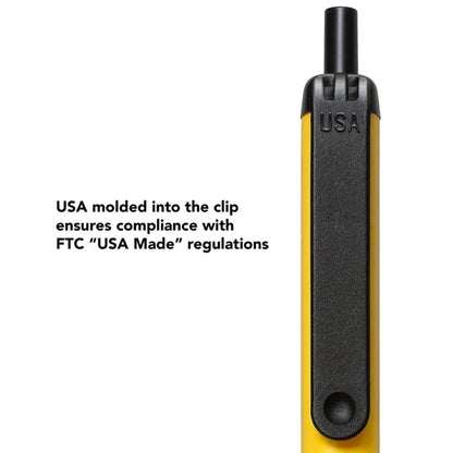 Value Slim Pen w/Glossy Colored Barrel - Matte Black Accent