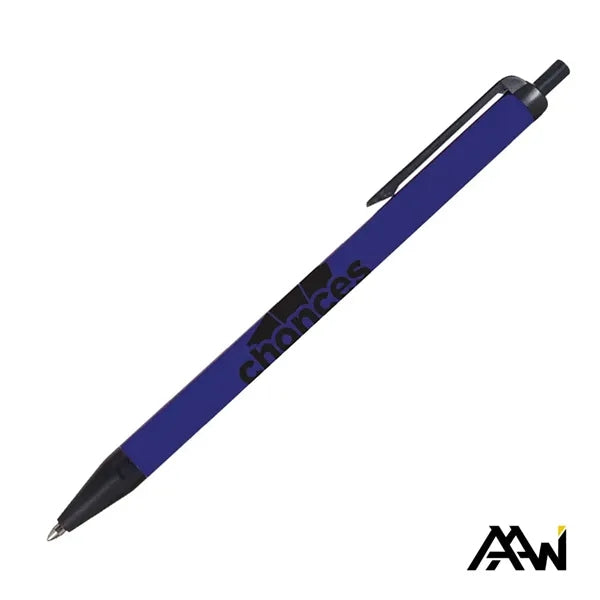 Value Slim Pen w/Glossy Colored Barrel - Matte Black Accent
