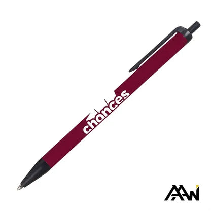 Value Slim Pen w/Glossy Colored Barrel - Matte Black Accent