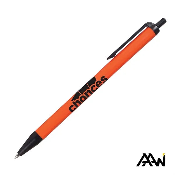 Value Slim Pen w/Glossy Colored Barrel - Matte Black Accent