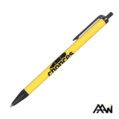 Value Slim Pen w/Glossy Colored Barrel - Matte Black Accent