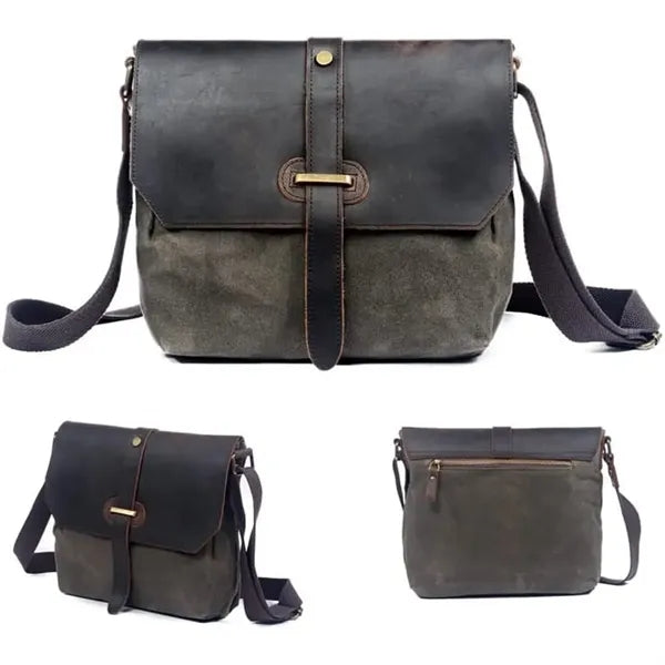 Vintage Canvas Messenger Bag, Crossbody Travel Bag