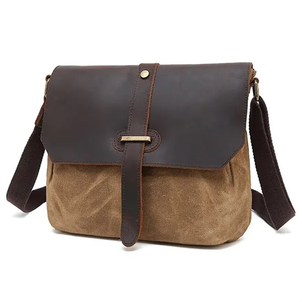 Vintage Canvas Messenger Bag, Crossbody Travel Bag