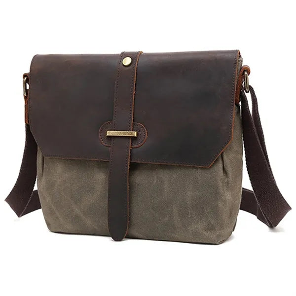 Vintage Canvas Messenger Bag, Crossbody Travel Bag