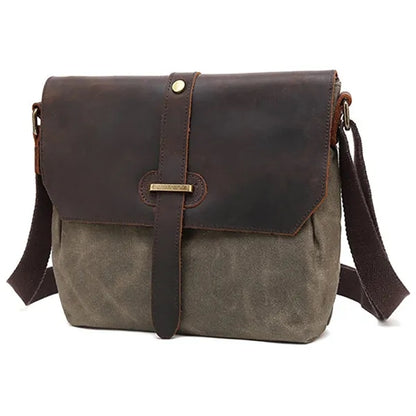 Vintage Canvas Messenger Bag, Crossbody Travel Bag