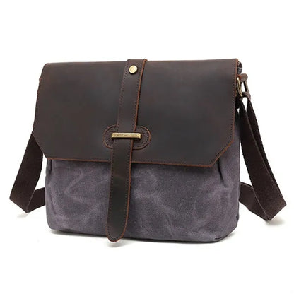 Vintage Canvas Messenger Bag, Crossbody Travel Bag