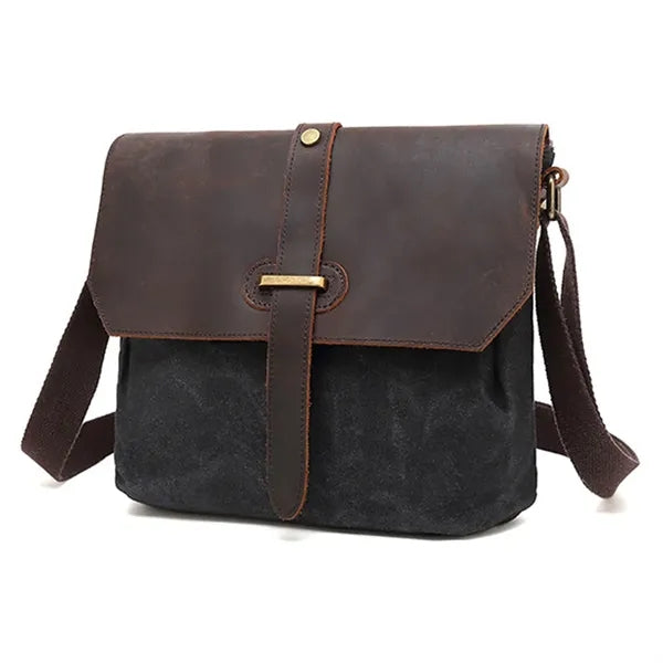 Vintage Canvas Messenger Bag, Crossbody Travel Bag