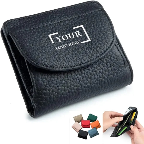 Genuine Leather Mini Bifold Wallet