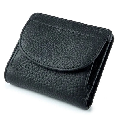 Genuine Leather Mini Bifold Wallet