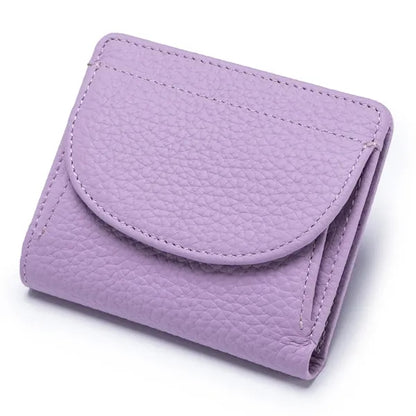 Genuine Leather Mini Bifold Wallet